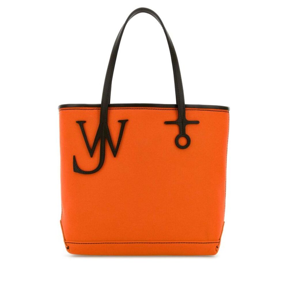 Jw Anderson Women Orange Canvas Small Anchor Bucket Bag
